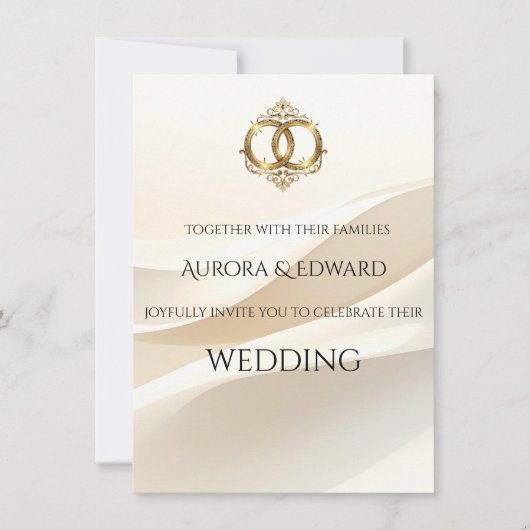Elegant Photo Wedding Invitation Card – Modern 招待状 (正面)