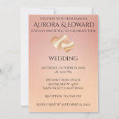 Elegant Photo Wedding Invitation Card – Modern 招待状 (裏面)