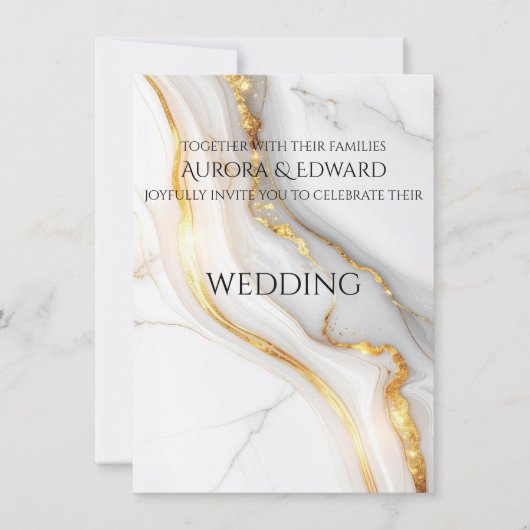 Elegant Photo Wedding Invitation Card – Modern 招待状 (正面)