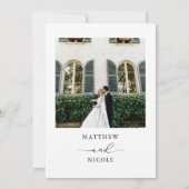 Elegant Photo Wedding Invitation Customizable 招待状 (裏面)