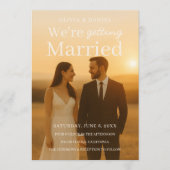 Elegant Photo Wedding Movie Poster 招待状 (正面)