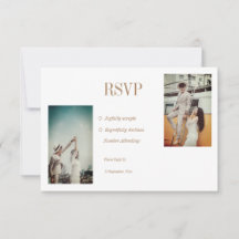 Elegant Photo Wedding RSVP Card