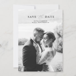 Elegant Photo Wedding Save the Date 招待状