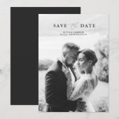 Elegant Photo Wedding Save the Date 招待状 (正面/裏面)