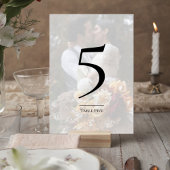 Elegant Photo Wedding Table Number Card テーブルナンバー