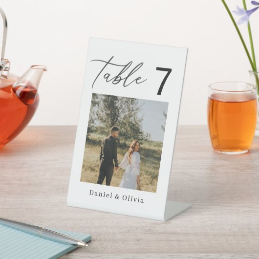 Elegant Photo Wedding Table Sign 台座サイン (インサイチュ)