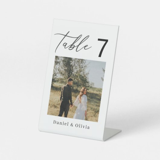 Elegant Photo Wedding Table Sign 台座サイン (正面)