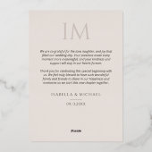 Elegant Photo Wedding Thank You 箔招待状 (裏面)