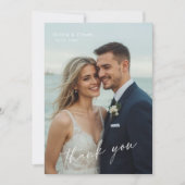 Elegant Photo Wedding Thank You Card サンキューカード (正面)
