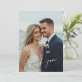 Elegant Photo Wedding Thank You Card サンキューカード (スタンド正面)