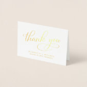 Elegant Photo Wedding Thank You Foil Card 箔カード (正面)