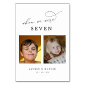 Elegant Photo When We Were Age テーブルナンバー (正面)