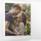 Elegant Photo Wildflower Boho Wedding 三つ折り招待状 (内部最初)