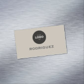 Elegant Photography Workshop Brown Business Card マグネット名刺 (インサイチュ)