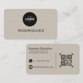 Elegant Photography Workshop Brown Business Card 名刺 (正面/裏面)