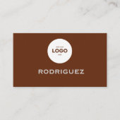 Elegant Photography Workshop Brown Business Card 名刺 (正面)