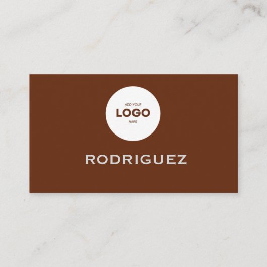 Elegant Photography Workshop Brown Business Card 名刺 (正面)