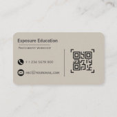 Elegant Photography Workshop Brown Business Card 名刺 (裏面)