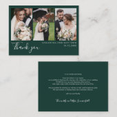 Elegant Photos Modern Wedding Thank You ノートカード (正面/裏面)