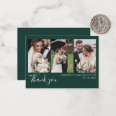 Elegant Photos Modern Wedding Thank You ノートカード (正面/裏面インサイチュ)