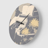 Elegant Piano Player ラージ壁時計 (傾斜)