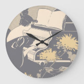 Elegant Piano Player ラージ壁時計 (正面)