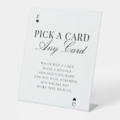 Elegant Pick A Card Any Card Wedding Guestbook 台座サイン (正面)