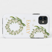 Elegant Pikake Lei iPhone Case Case-Mate iPhoneケース (裏面(横))