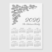 Elegant Pine Branch Botanical Calendar 2026 (正面)