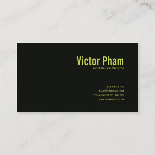 Elegant Pine Fern Evergreen Black Botanical 名刺 (裏面)