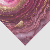 Elegant Pink Agate Marble Gold Glitter Geode 薄葉紙 (詳細)