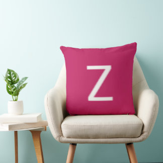 Elegant Pink Alphabet “Z” Cushion Cover クッション