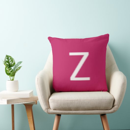 Elegant Pink Alphabet “Z” Cushion Cover クッション (椅子)
