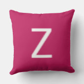 Elegant Pink Alphabet “Z” Cushion Cover クッション (裏面)