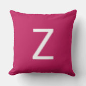Elegant Pink Alphabet “Z” Cushion Cover クッション (正面)