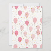 Elegant Pink and Gold Balloon Graduation Party  招待状 (裏面)