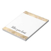 Elegant Pink and Gold Floral Lace ノートパッド (回転)