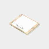 Elegant Pink and Gold Floral Lace ポストイット (アングル)