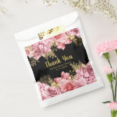 Elegant Pink and Gold Flowers Birthday Party フェイバーバッグ (封をした状態)