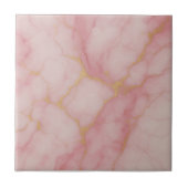 Elegant Pink and Gold Marble Pattern Ceramic Tile タイル (正面)