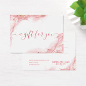 Elegant Pink and Gold Watercolor Design Gift Card (デスク)