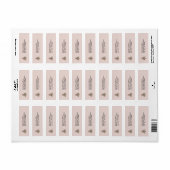 Elegant Pink and Green Brushstroke Christmas ラベル (フルシート)