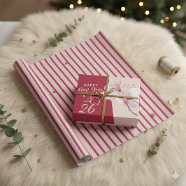 Elegant Pink and Maroon Diagonal Stripes Modern  ラッピングペーパー