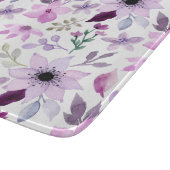 Elegant Pink and Purple Flower Pattern カッティングボード (角)