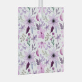 Elegant Pink and Purple Flower Pattern ガラスオーナメント (正面右)