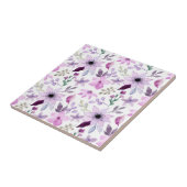 Elegant Pink and Purple Flower Pattern タイル (側面)
