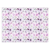 Elegant Pink and Purple Flower Pattern テーブルクロス (正面(横))