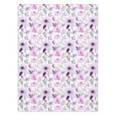 Elegant Pink and Purple Flower Pattern テーブルクロス (正面)