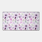 Elegant Pink and Purple Flower Pattern デスクマット (正面)