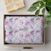 Elegant Pink and Purple Flower Pattern 薄葉紙 (ギフト)